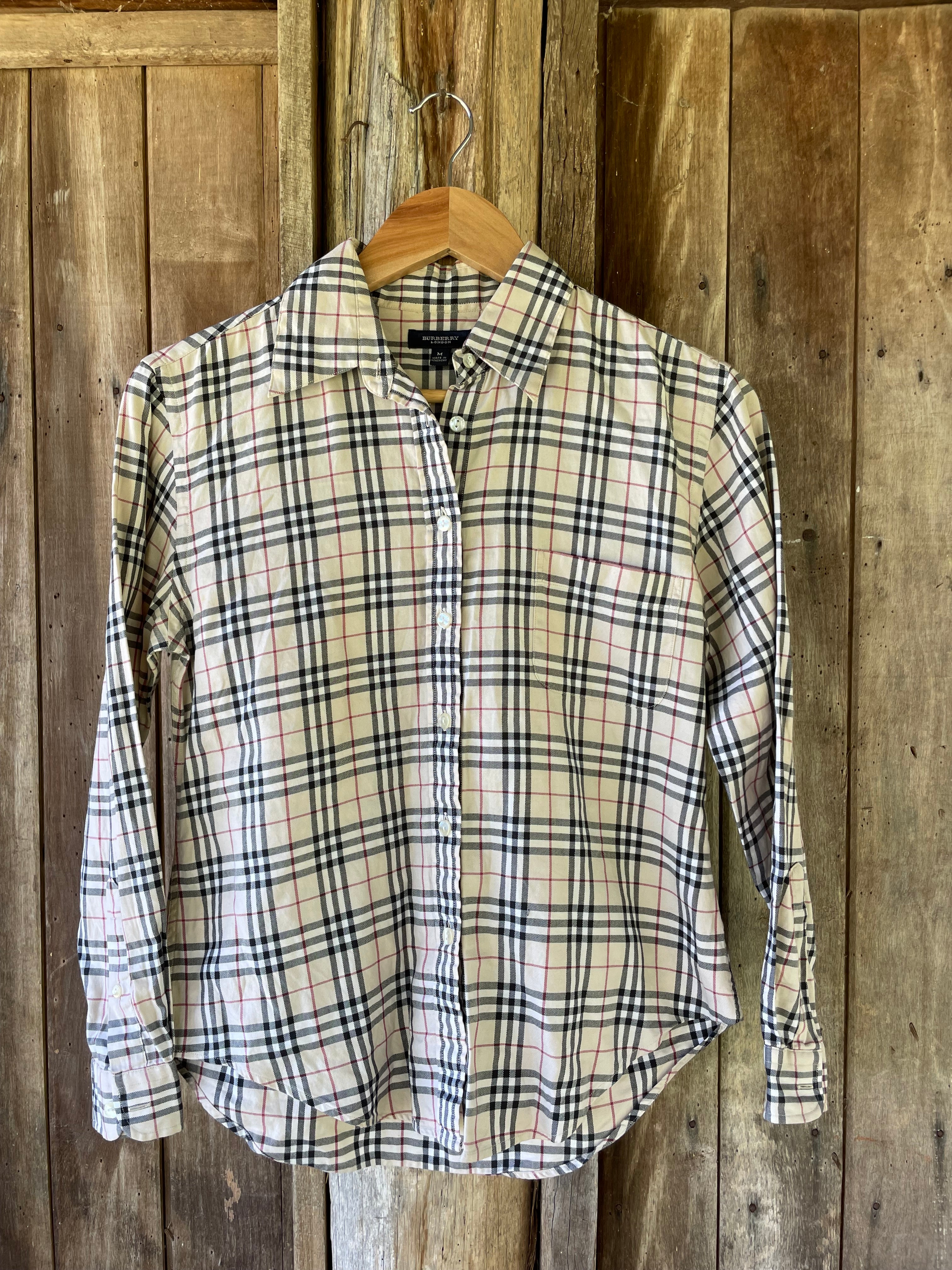 【Burberrys】 レトロ ヴィンテージ プリントシャツ ポリエステル素材 BURBERRY LONDON ENGLAND バーバリー グラフティノバチェック