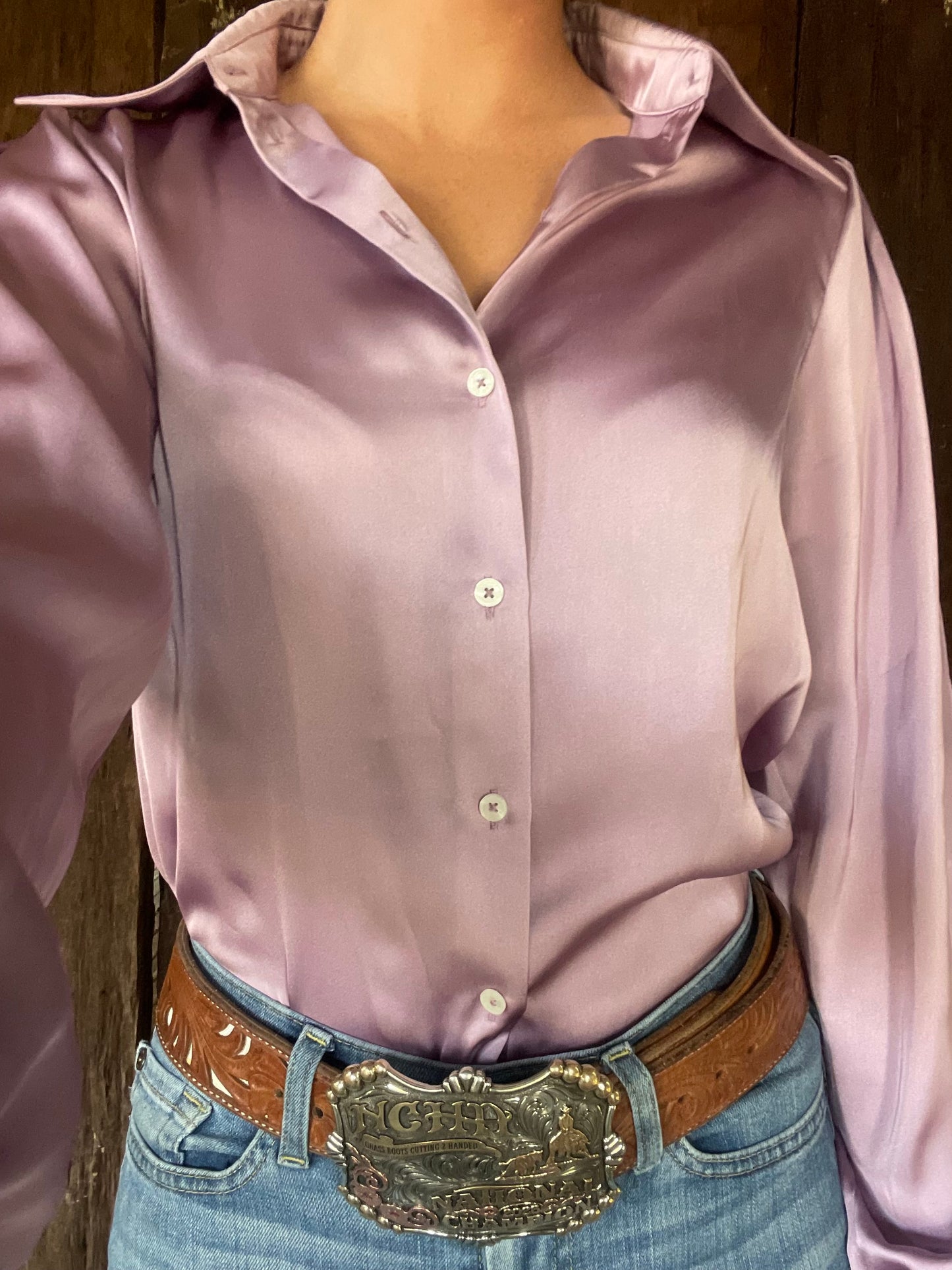 Tommy Hilfiger satin shirt (XS/S)