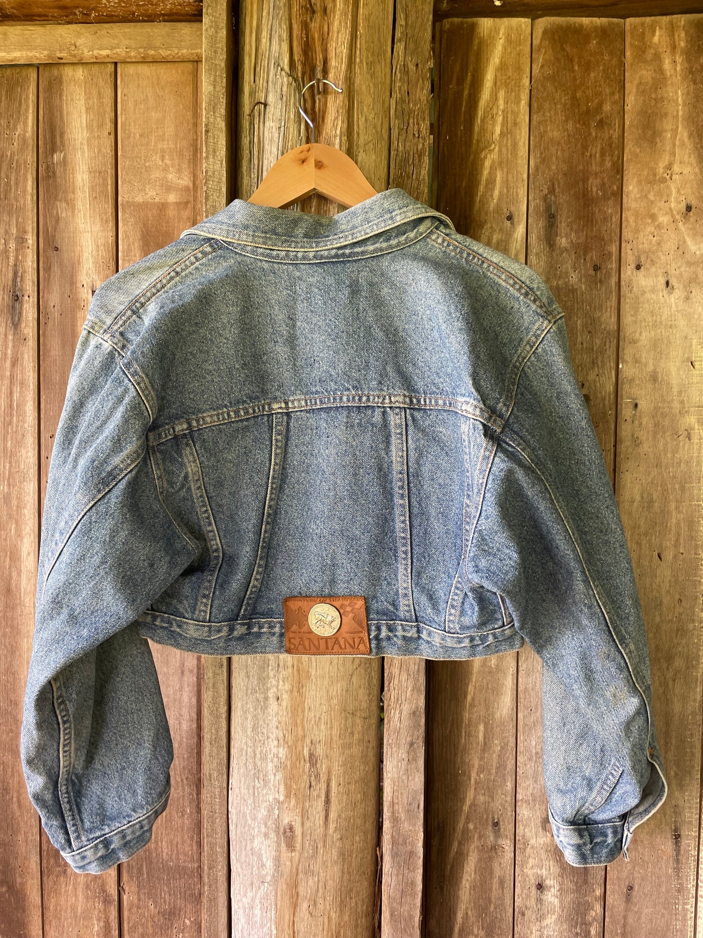 Cropped denim jacket (S)