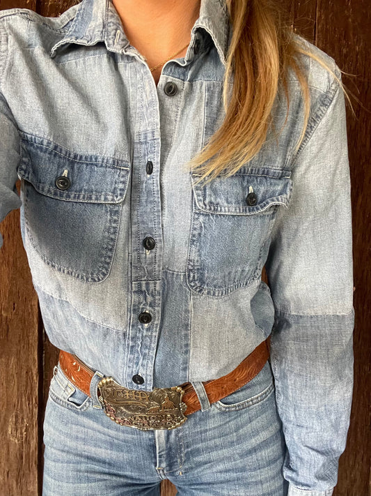Ralph Lauren denim patch shirt (S)