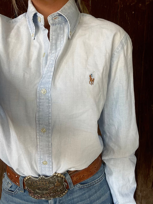 Denim wash Ralph Lauren shirt (S)