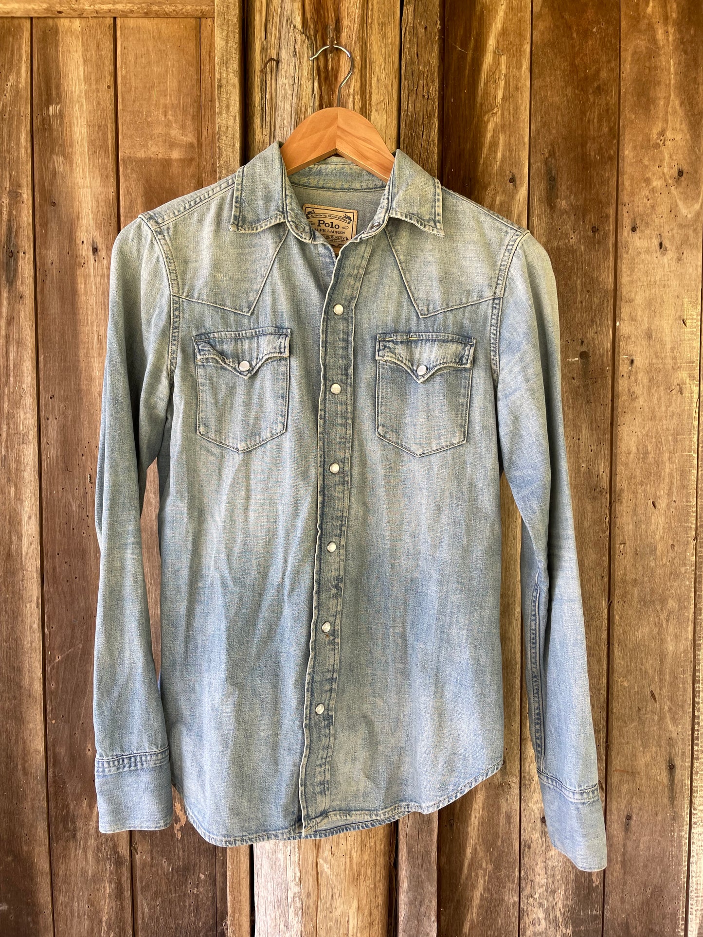 Ralph Lauren denim pearl snap (XS)