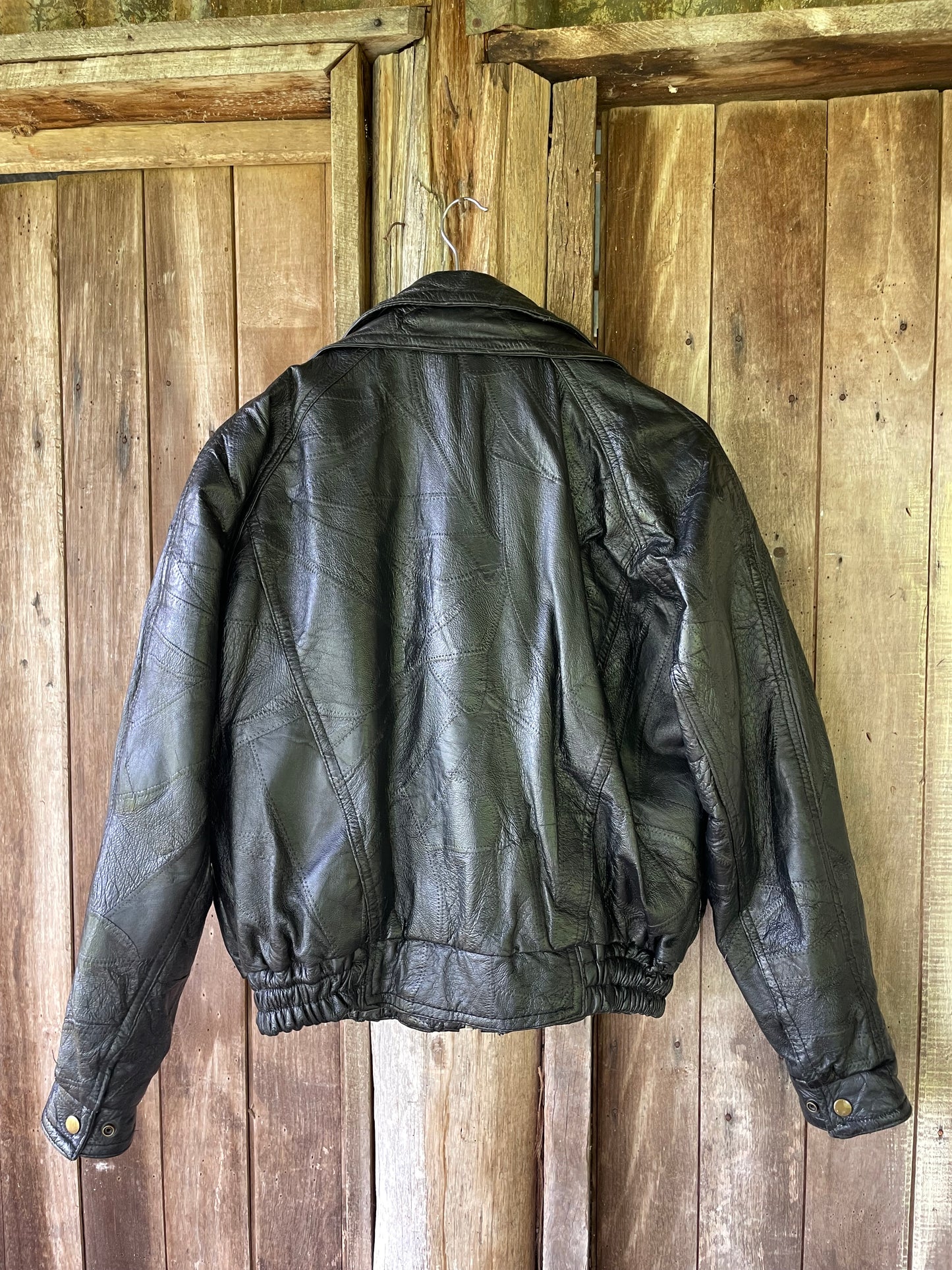 Vintage leather motorcycle jacket