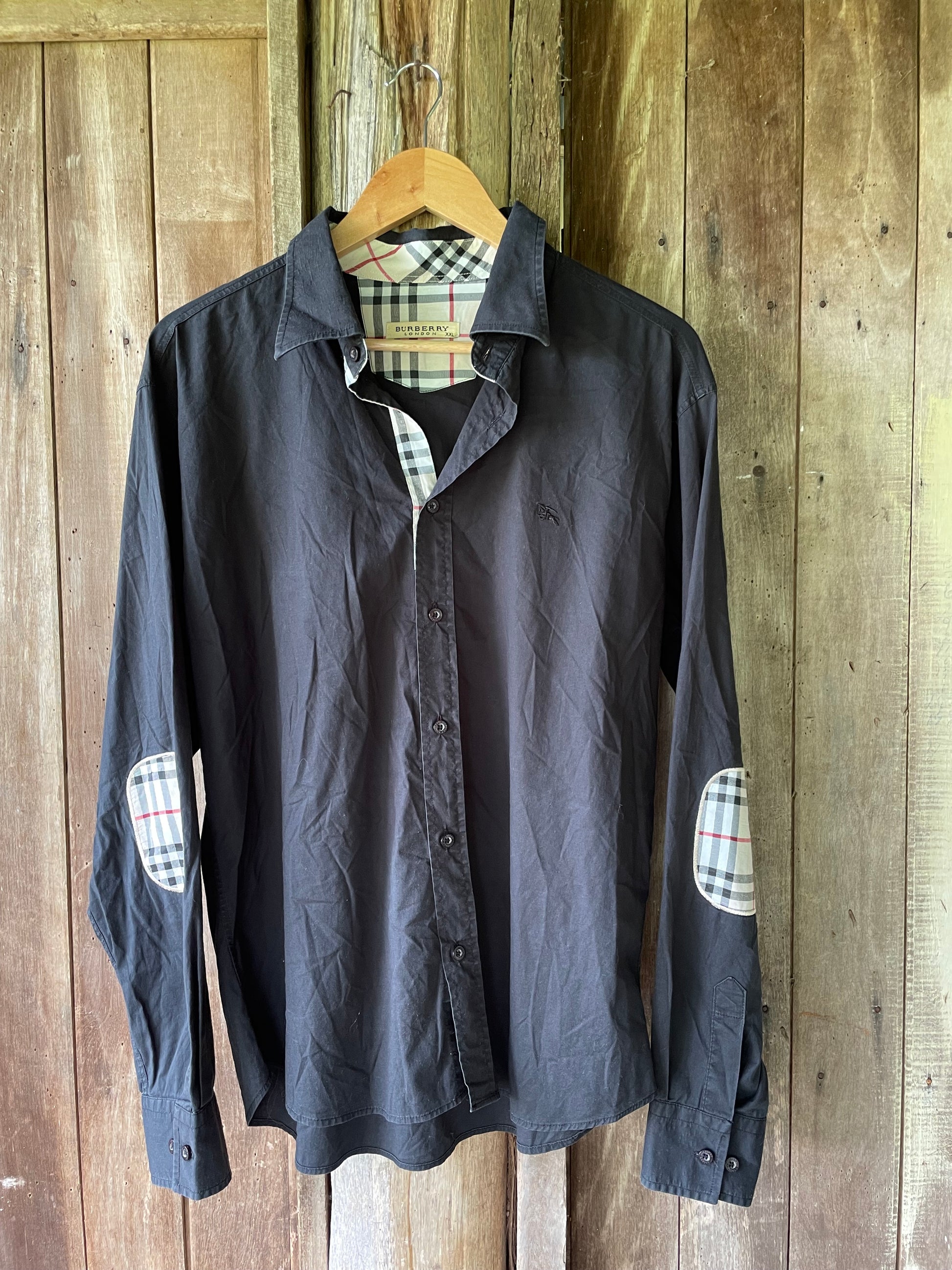 burberry dress shirt black Burberry 'Sam' Shirt, Men's, Black