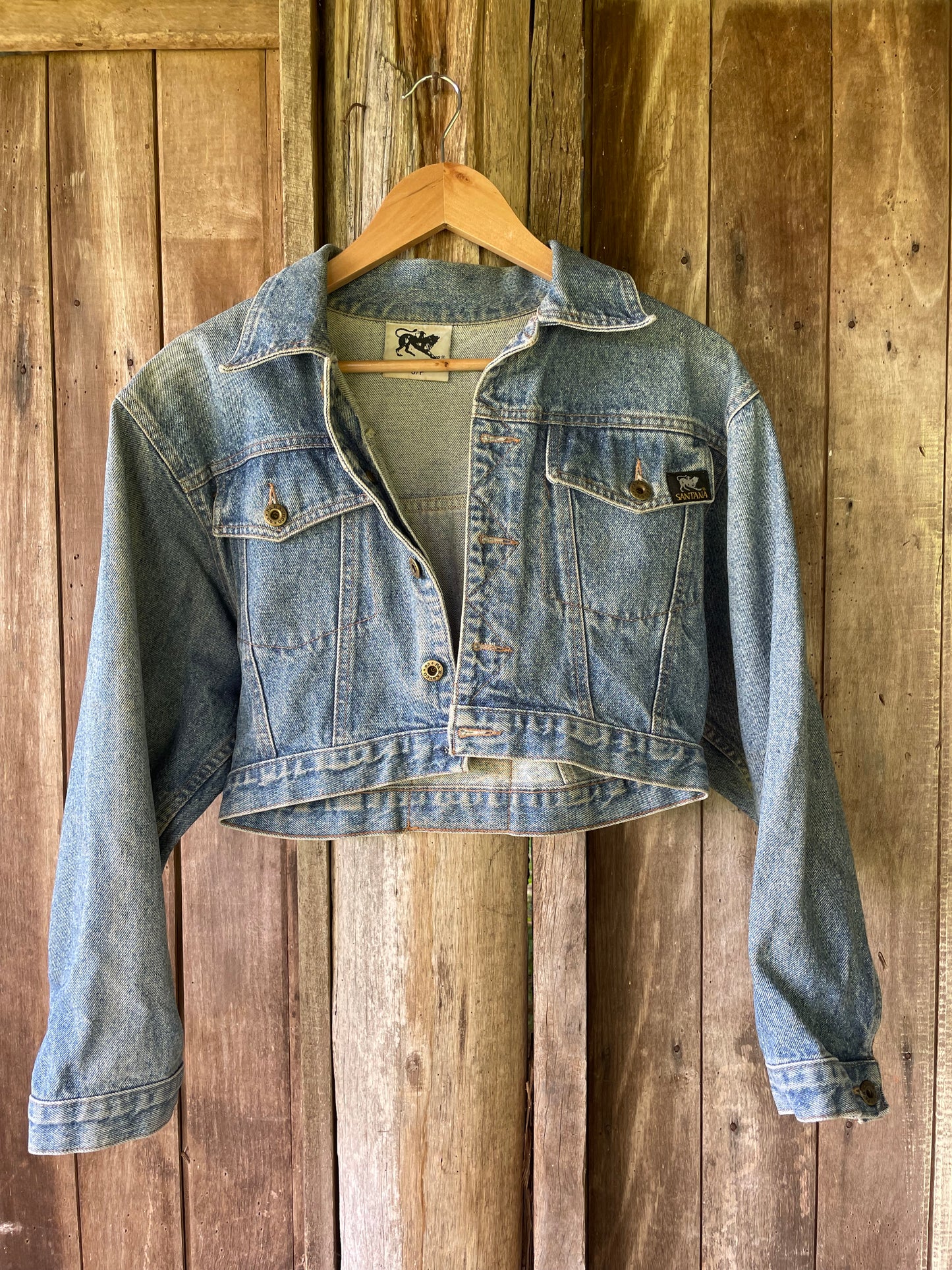 Cropped denim jacket (S)