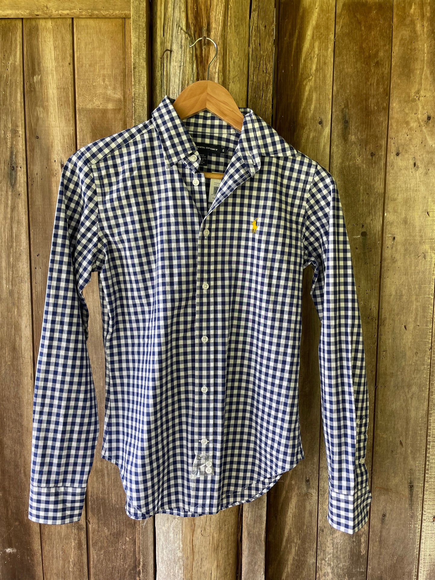 Blue gingham Ralph Lauren shirt (6)