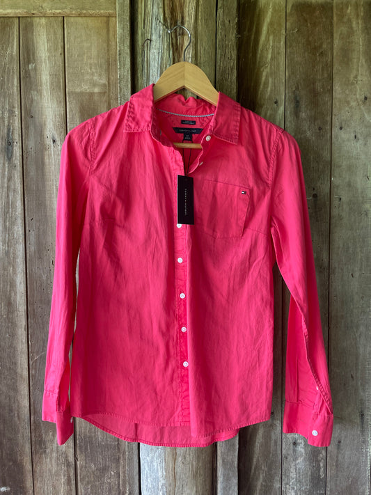 Red/pink Tommy Hilfiger shirt (S)