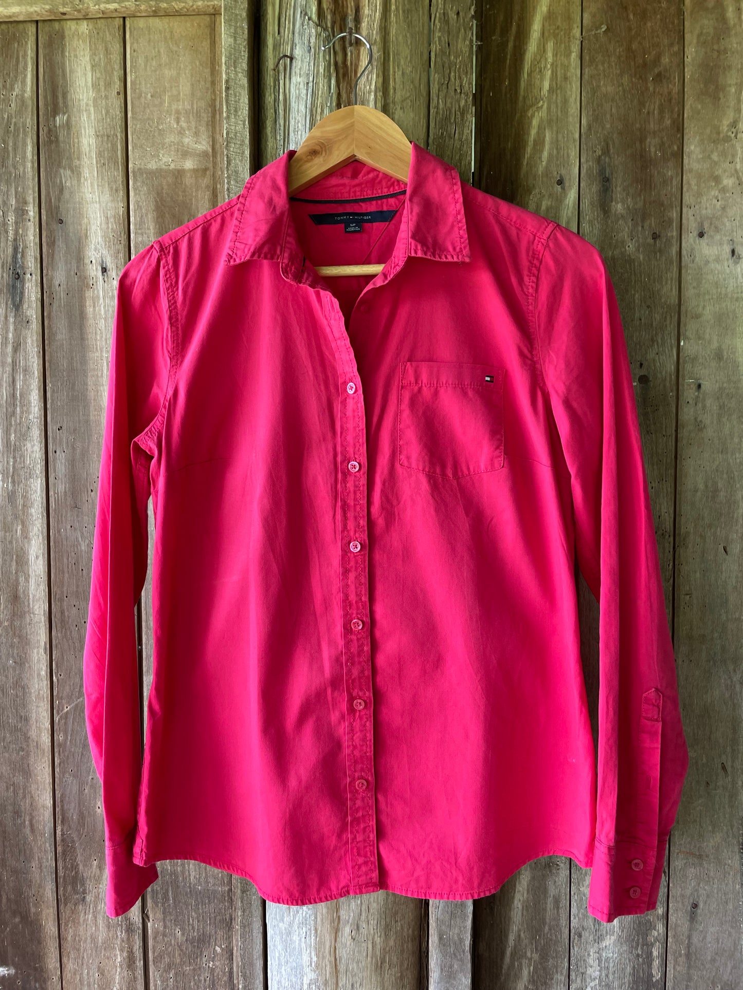 Red Tommy Hilfiger shirt (S)