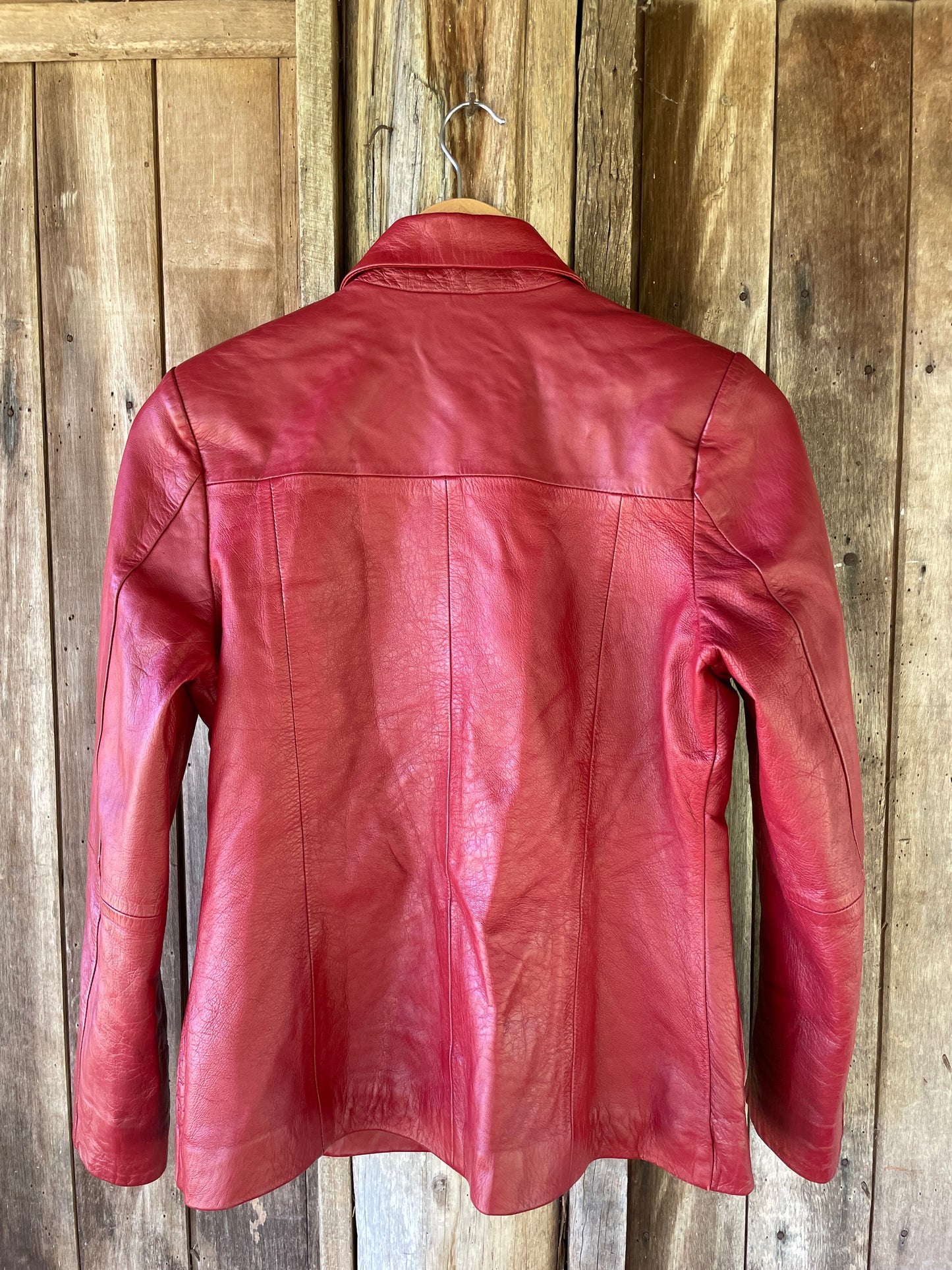 Vintage red leather jacket (8)
